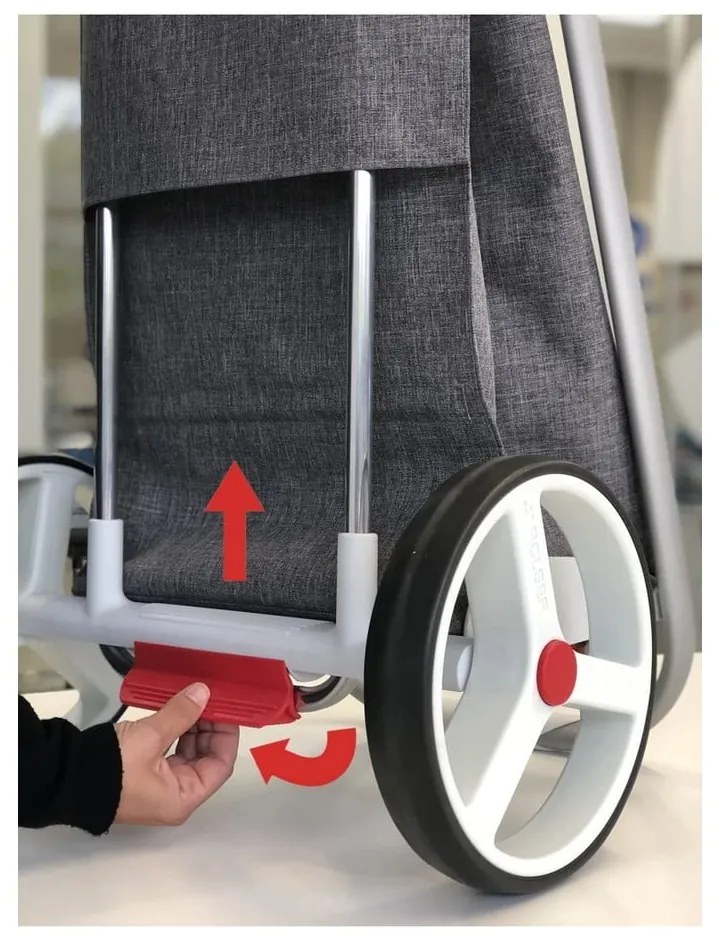 Nákupná taška na kolieskach 53 l Com Tweed Polar Black Tube – Rolser