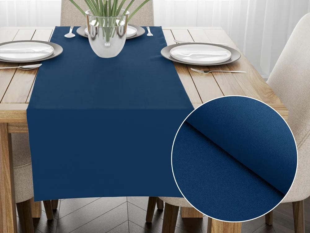 Biante Dekoračný behúň na stôl BKU-117 Námornícky modrý 20x160 cm