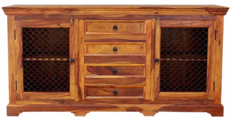 Komoda 180x90x45 Jali z indického masívu palisander Svetlomedová