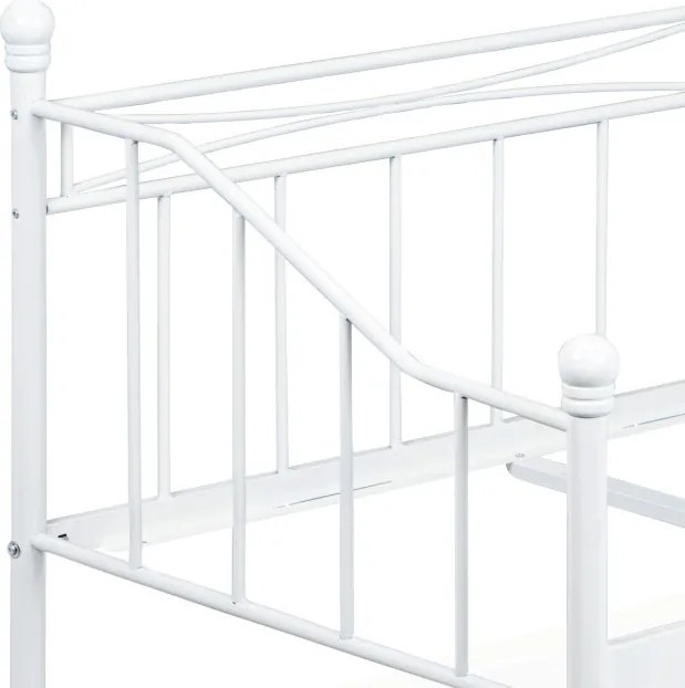 Kovová posteľ 90 cm biela BED-1905 WT