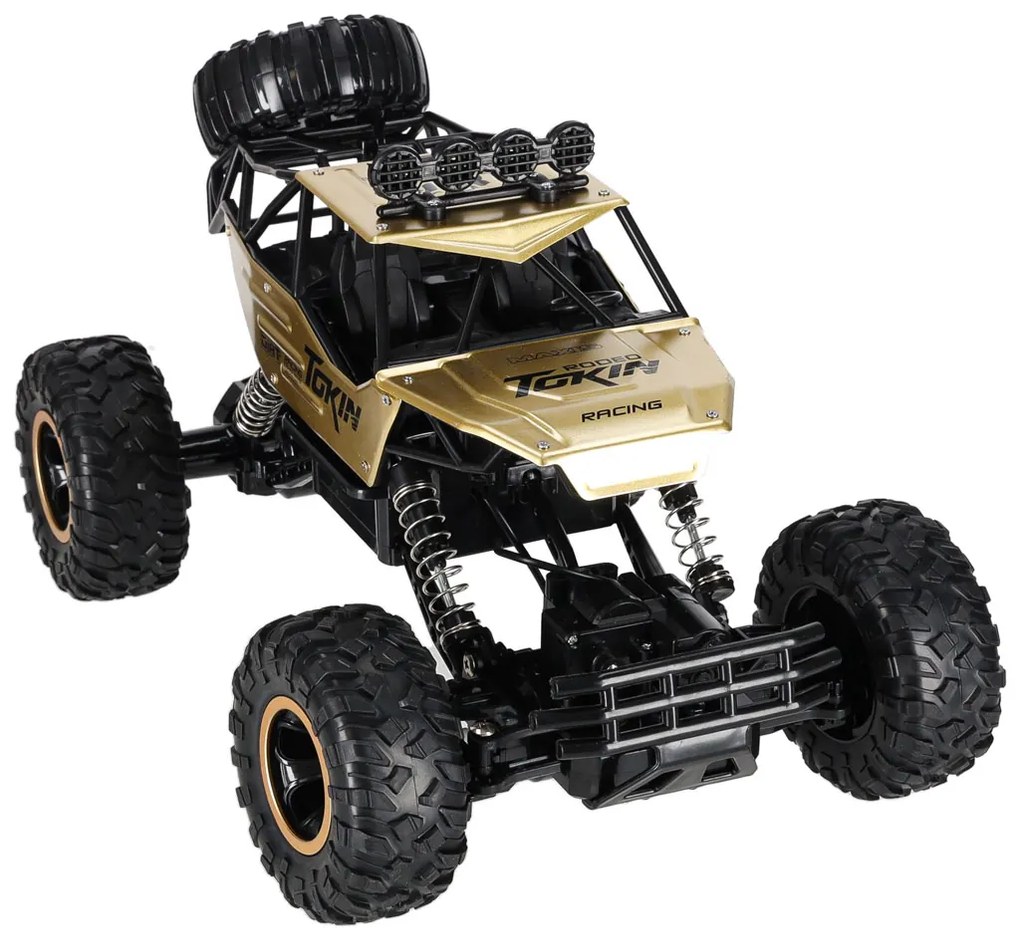 KIK Diaľkovo ovládané kovové auto RC Rock Crawler 4WD 1:12, zlaté