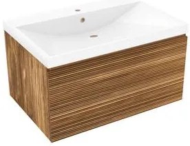 Kúpeľňová skrinka s umývadlom Naturel Elsa 79x35x45,5 cm eben mat ELSA80EBU1