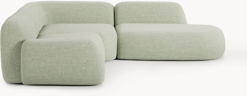 Modulárna buklé rohová pohovka Wolke (4-miestna)
