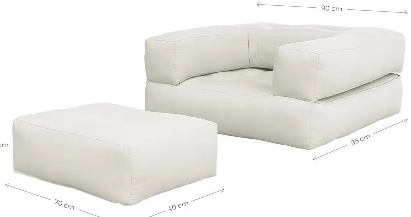 Rozkladacie kreslo s ľanovým poťahom Karup Design Cube Linen