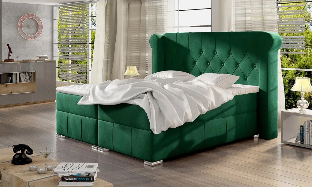 Posteľ Piuret, Rozmer postele: 180x200, Dostupné poťahy: Magic Velvet 2201