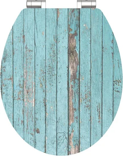 Eisl Sanitär WC sedátko MDF Soft Close Blue Wood 80536