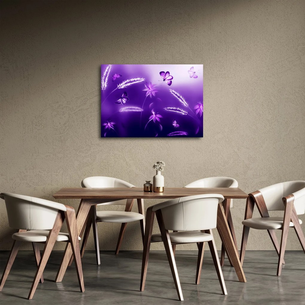 Obraz - Motýlia lúka (70x50 cm)