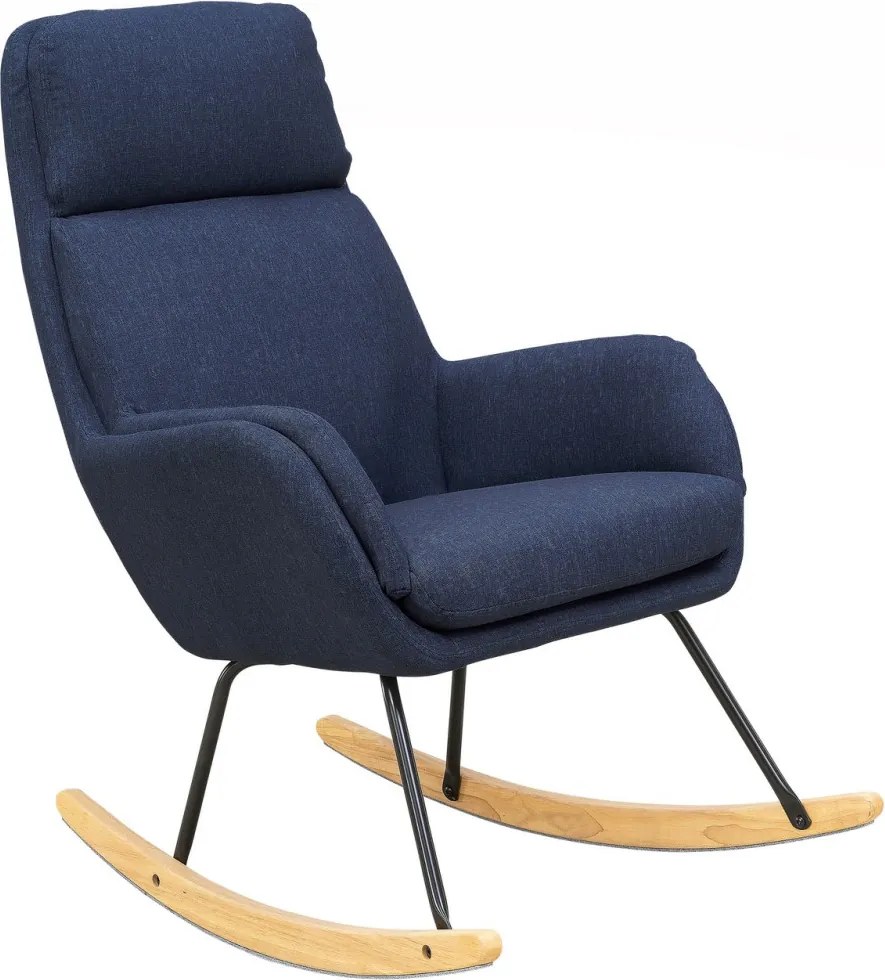 Hojdacie kreslo Lindberg, námornická modrá látka