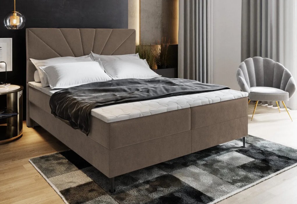 Čalúnená posteľ boxspring MERI - cosmic 800 / 160x200