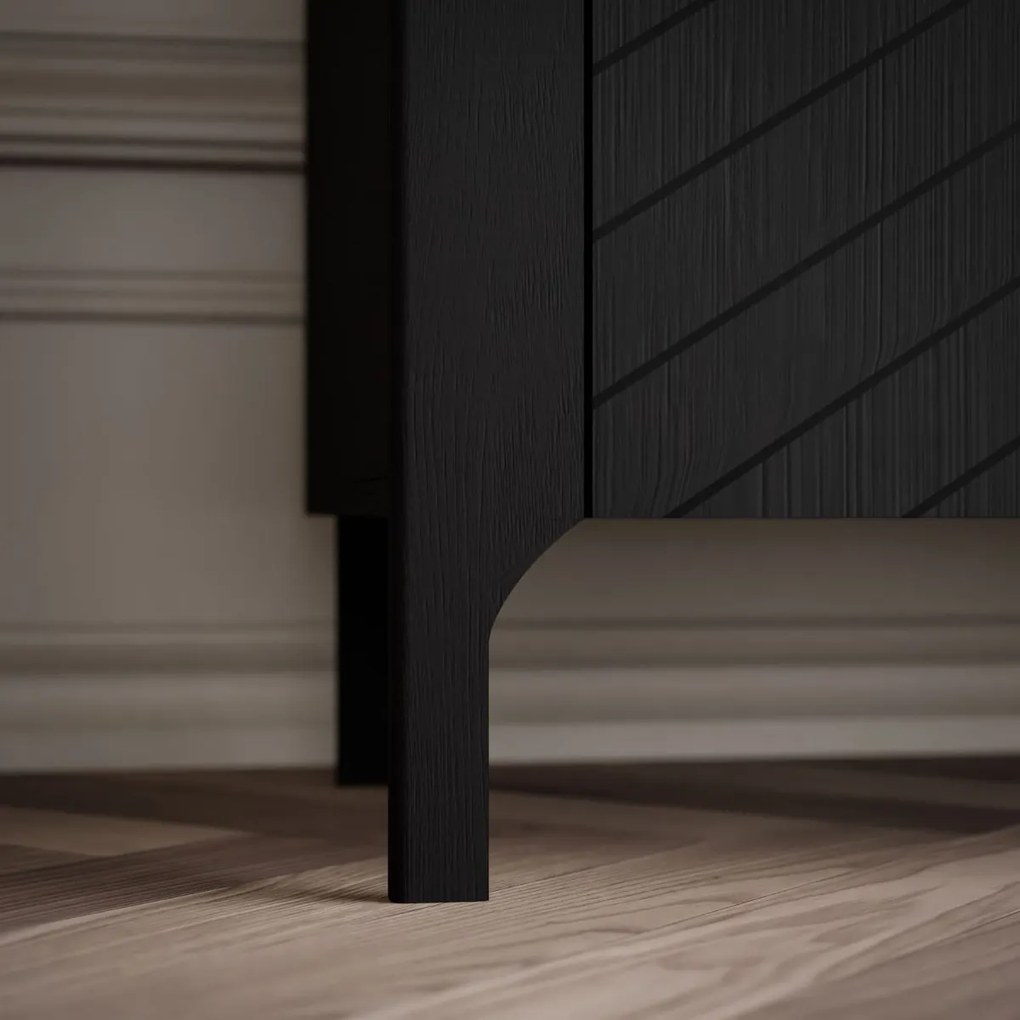 DVOJDVEROVÁ KOMODA SALOME ČIERNA 103 cm