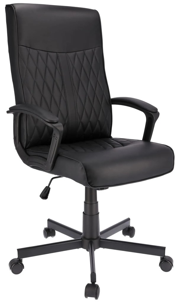 Dekorstudio Kancelárske otočné kreslo COMFORT - čierna ekokoža
