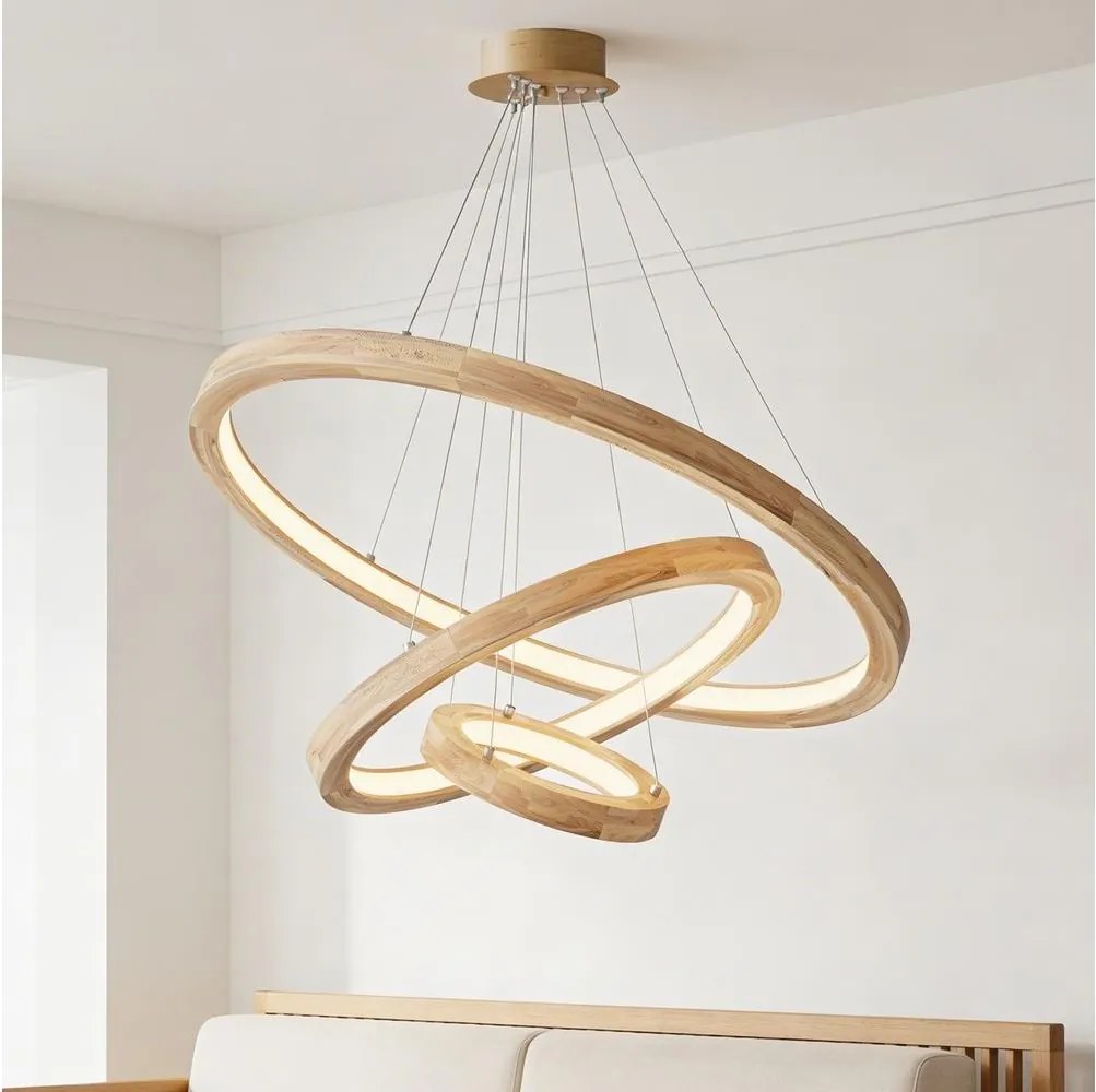 Brilagi - LED závesný luster na lane UMEA WOOD LED/45W/230V pr. 60 cm drevo