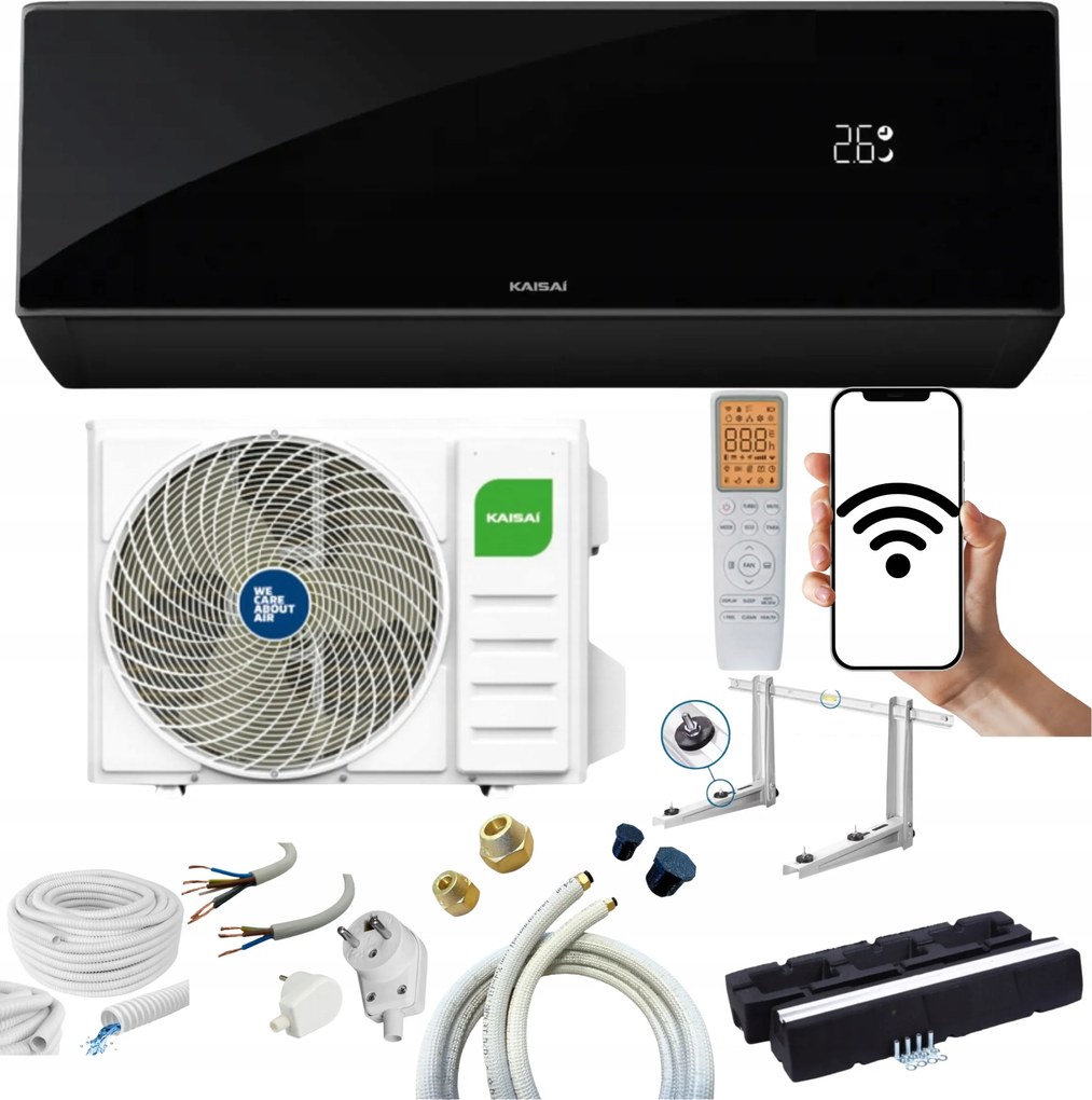 Nástenný klimatizátor Kaisai Pro Heat+ 3,5 kW 40 m2 Ohrievač Pripravený Na Montáž