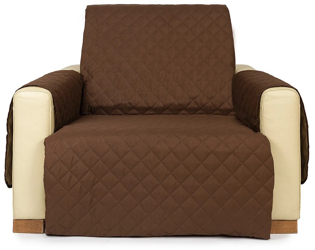 4Home Prehoz na kreslo Doubleface čokoládová/hnědá, 60 x 220 cm