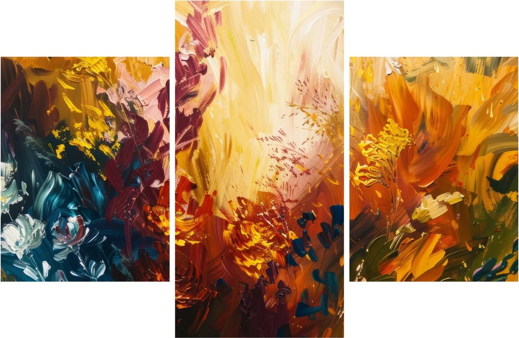 Obraz - Abstraktná maľba kvetov (90x60 cm)