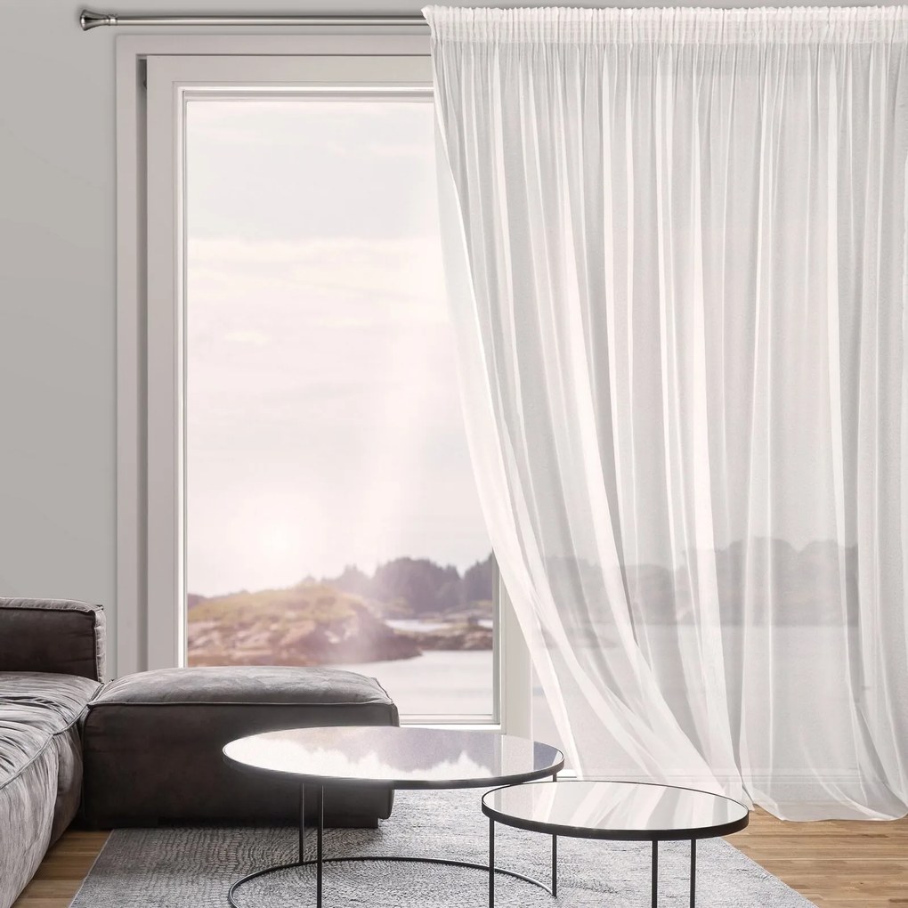 ZÁCLONA NA PÁSKE TAMINA 350X270 CM BIELA