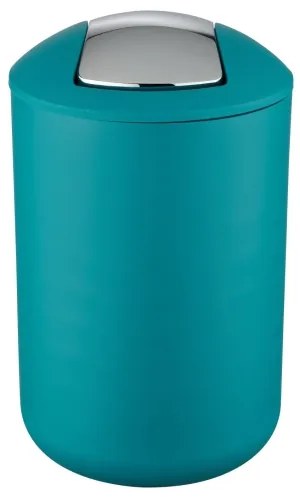 WENKO 21227100 - Odpadkový kôš BRASIL 19,5x31 cm tyrkysový/lesklý chróm