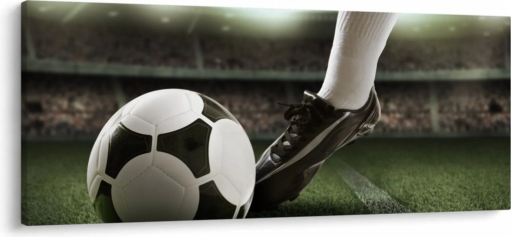 Obraz - Futbalová lopta (120x50 cm)