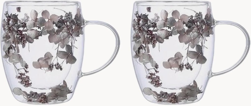 Dvojstenné sklenené hrnčeky Aulica, 2 ks