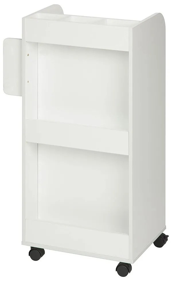 Skriňa na kolieskach s policami a zásuvkami