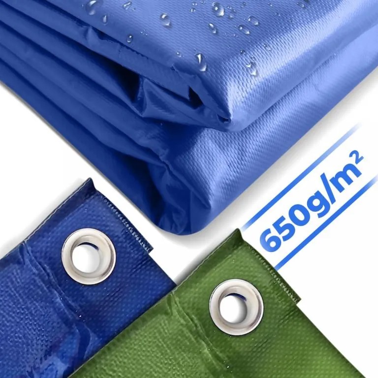 JAGO Plachta 650 g/m², hliníkové oká, modrá, 2 x 3 m