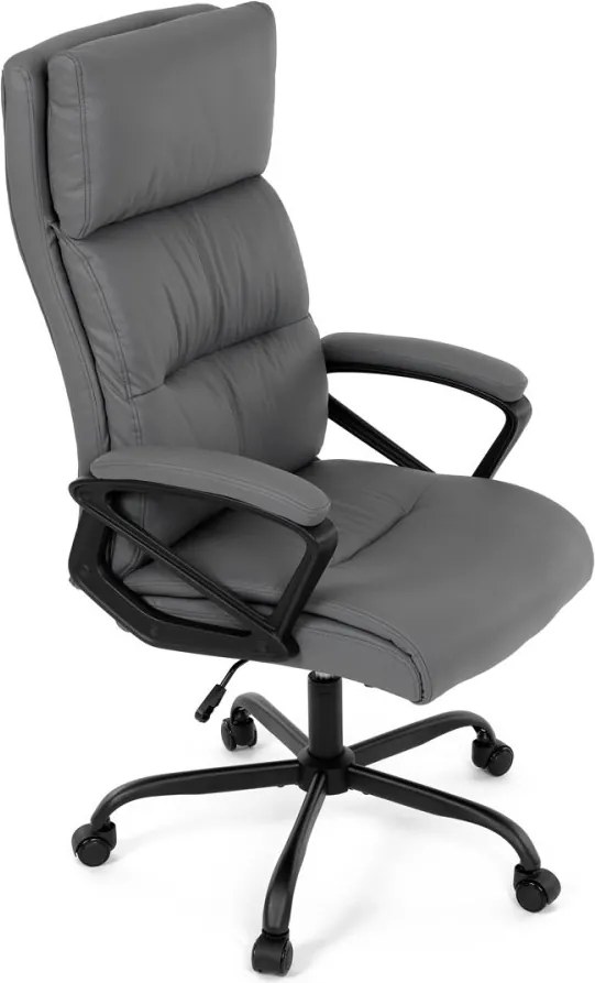 Kancelárske kreslo PEDRO — ekokoža, sivá