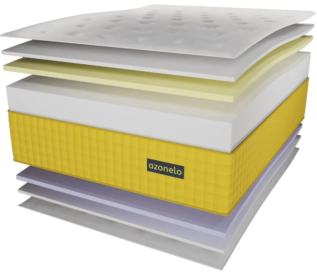 Azonelo Cloud vysoký ortopedický matrac s pamäťovou penou 100x200 cm / 24 cm - poťah s hodvábom