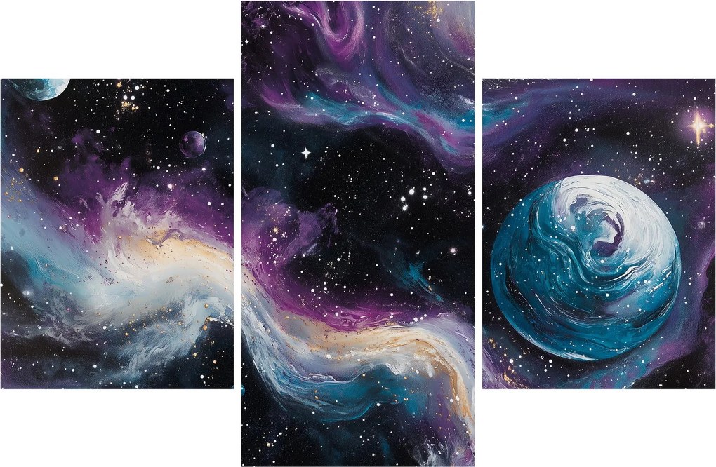 Obraz - Maľovaný vesmír (90x60 cm)