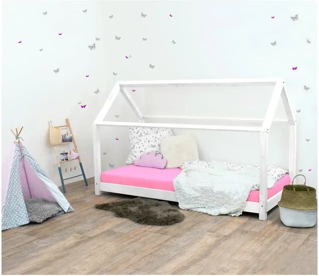 Biela detská posteľ bez bočníc zo smrekového dreva Benlemi Tery, 120 × 190 cm
