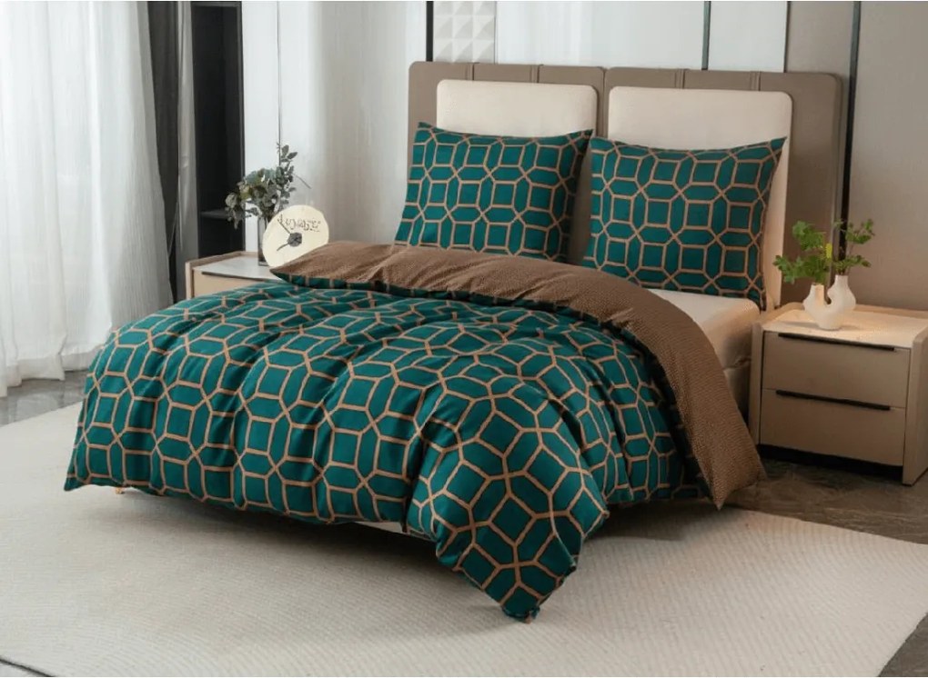 Flanelové obliečky z mikrovlákna z mikrovlákna KERNAL zelené Rozmer obliečky: 2 ks 70 x 90 cm | 200 x 220 cm