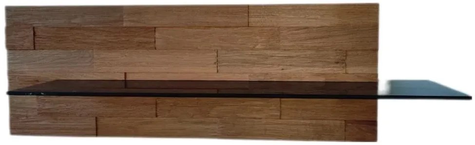 Polica závesná Badere drásaný dub