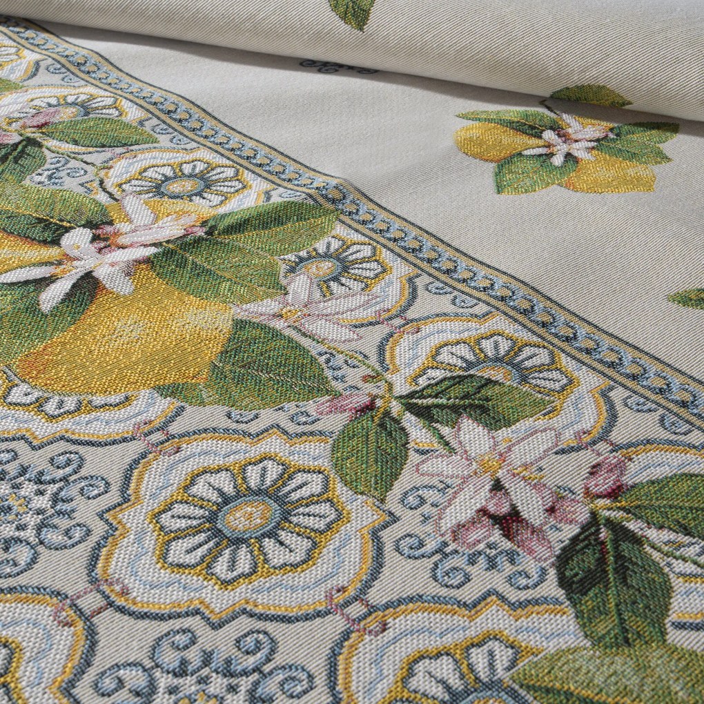 GOBELÍNOVÝ OBRUS LEMON 140X180 CM VZOROVANÝ