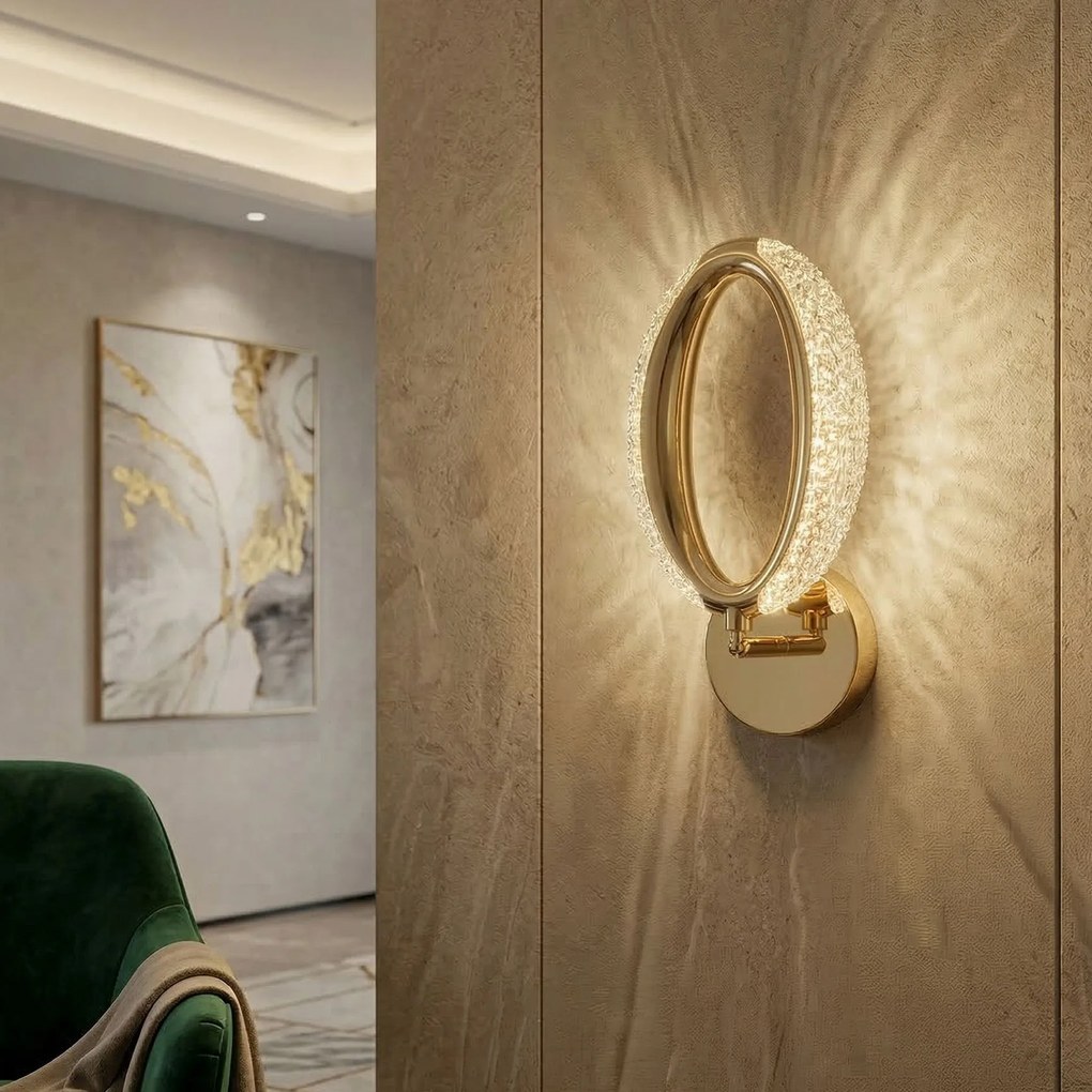 Toolight Rea, NÁSTENNÉ LED SVIETIDLO G174-W GOLD, OSW-07818