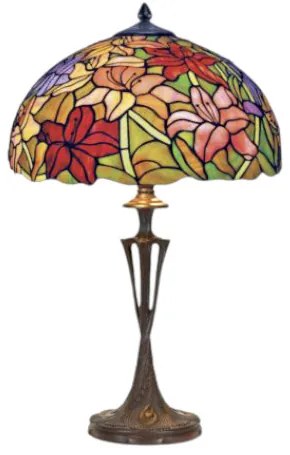Lampa do obývačky vitráž ORCHID 60*Ø41