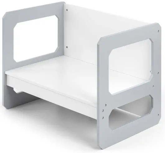 Detský stôl Stella 3v1 sivý so stoličkou