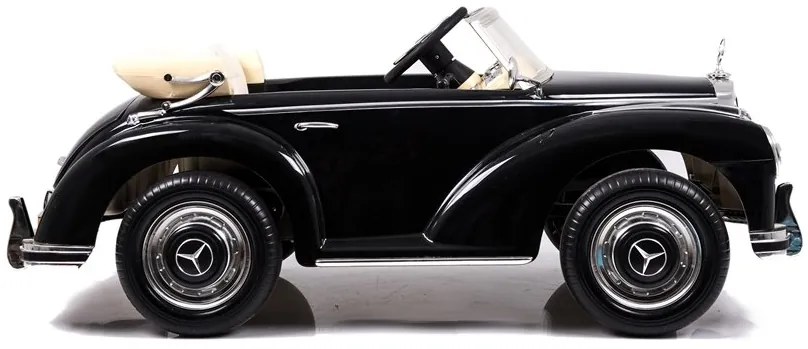 LEAN CARS Elektrické autíčko Mercedes Benz 300S Retro - lakované - čierne - 2x45W - 1x12V7Ah - 2023