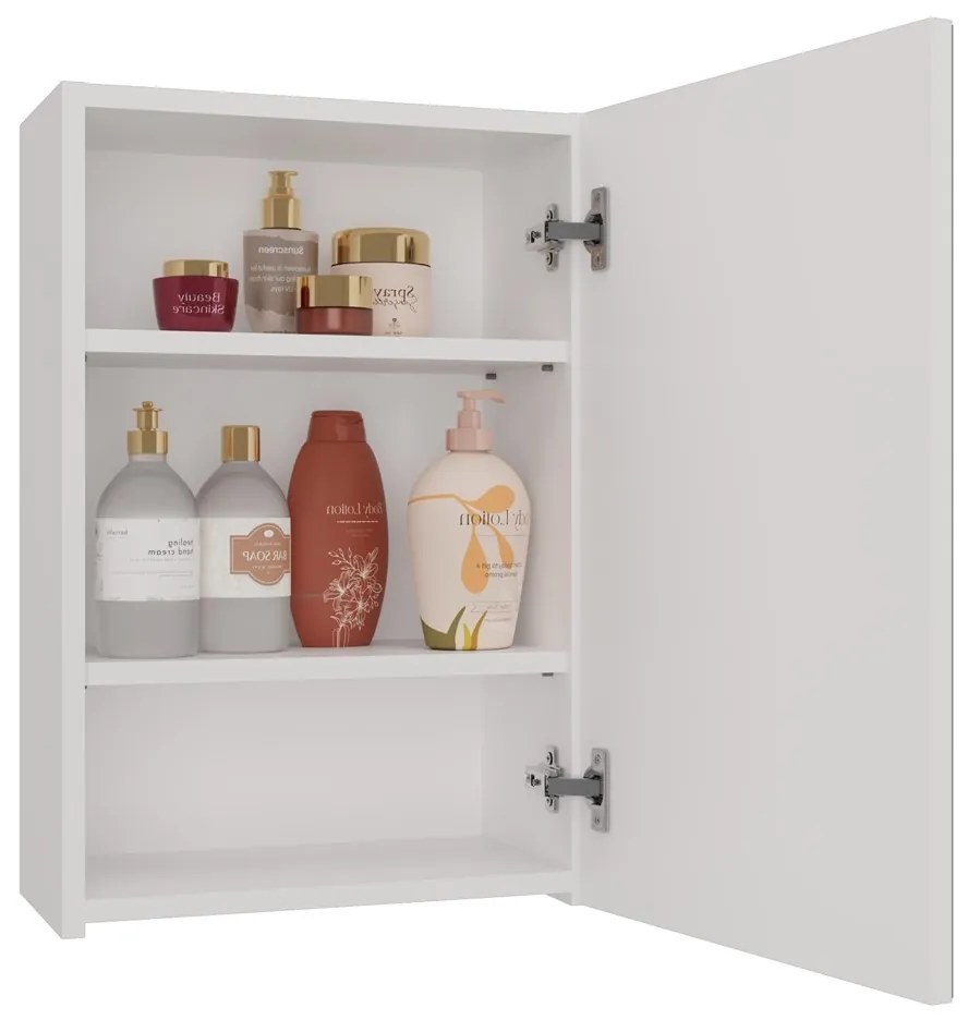 Závesná kúpeľňová skrinka POLA so zrkadlom 40 cm biela