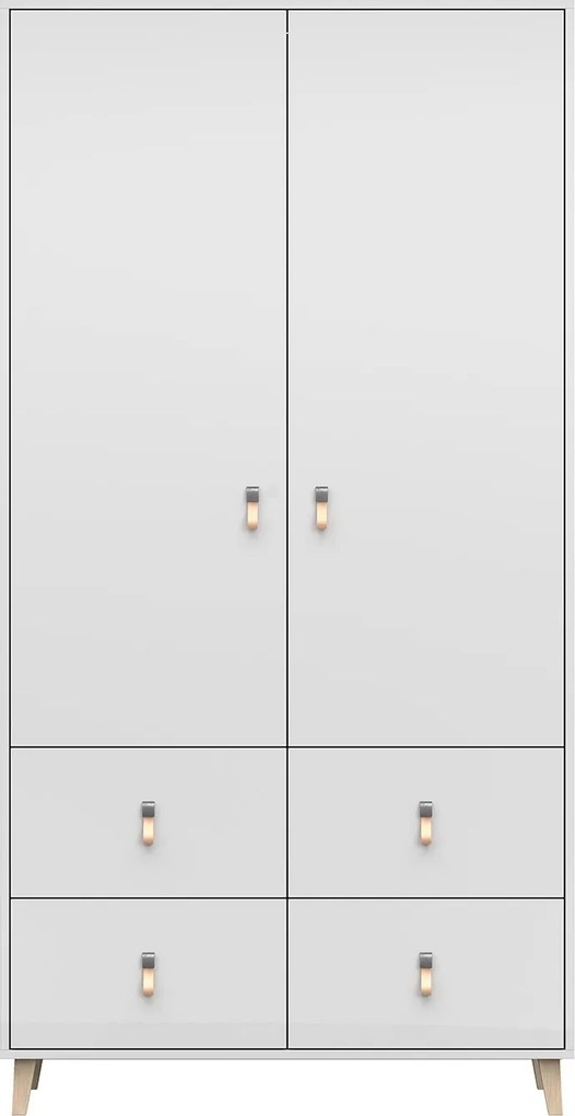 Šatníková skriňa FALCO - biela