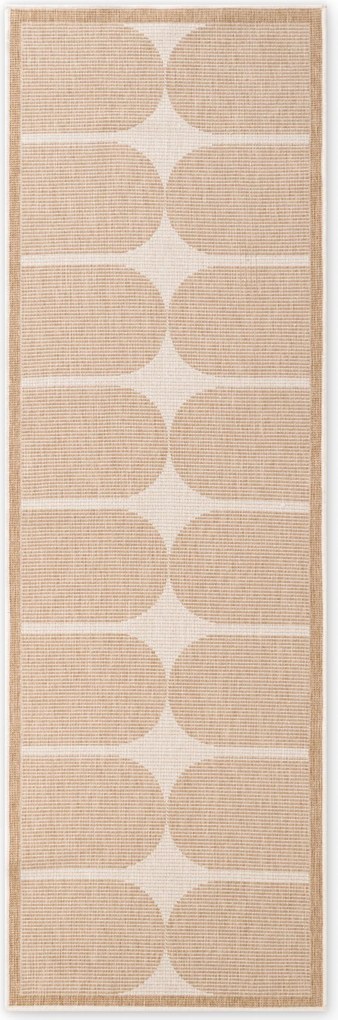 Behúň Duet Bowen 106245 Beige/White - na von aj na doma, 80x250, béžová, chodba / predsieň, NORTHRUGS