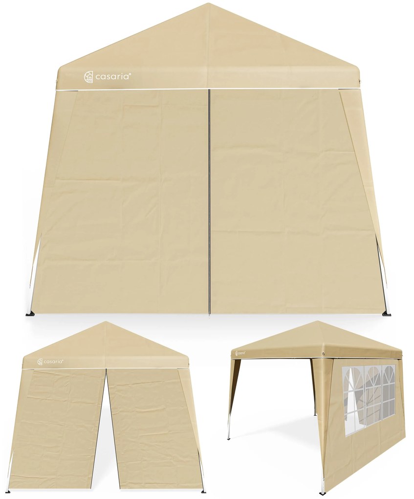 InternetovaZahrada Záhradný altánok Capri 3x3 m - 2 bočné steny - béžová