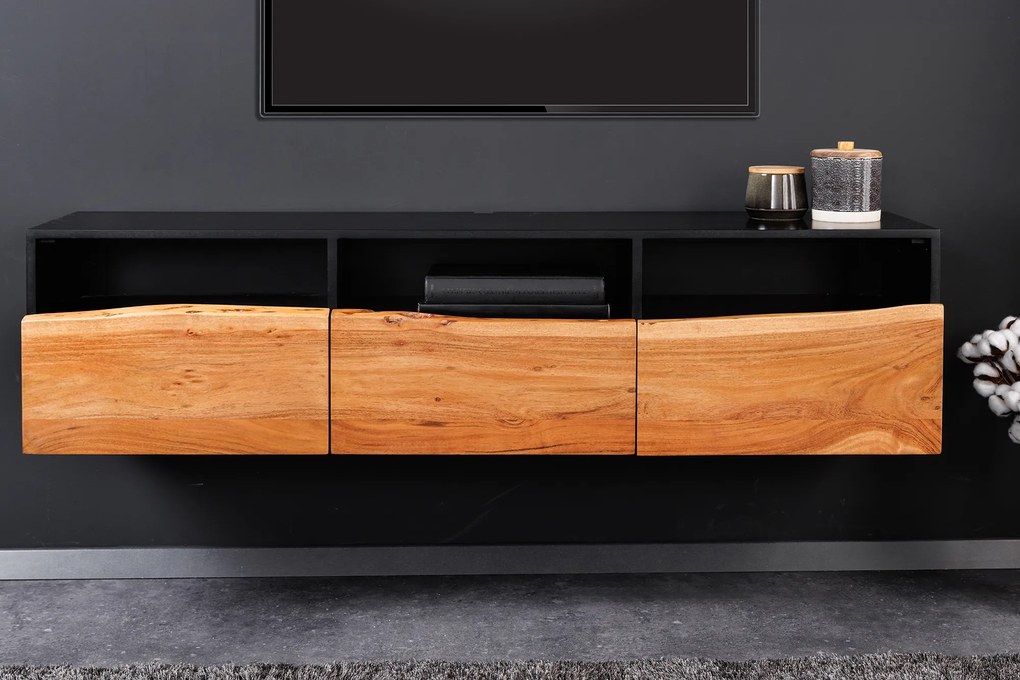 TV Komoda Organic Artwork 140 cm Akácia závesná