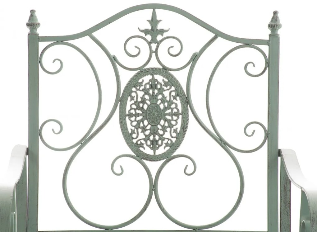 Kovová stolička Punjab s područkami (SET 2 ks) - Zelená antik