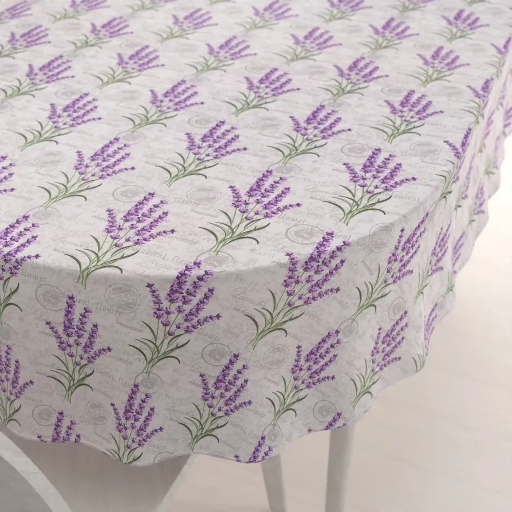 Biante Dekoračný oválny obrus PML-033 Provence levandule 140x200 cm