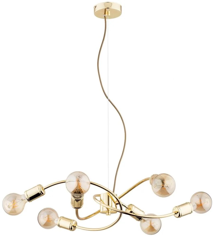 Luster na lanku KARUZO 6xE27/60W/230V