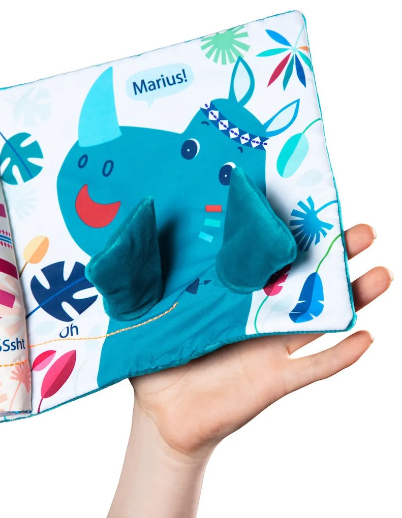 Lilliputiens - nosorožec Marius hľadá tatka - textilná knižka