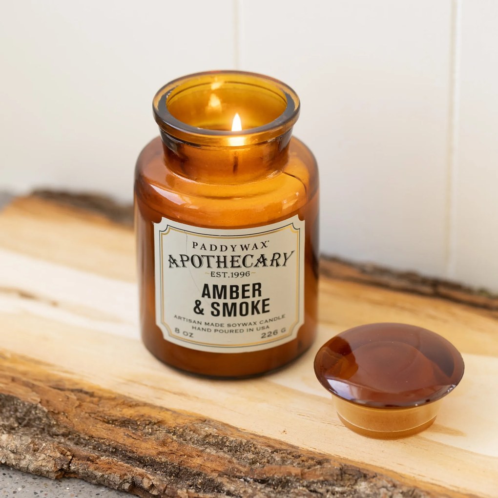 Paddywax Vonná sviečka Apothecary Amber / Smoke 226 g