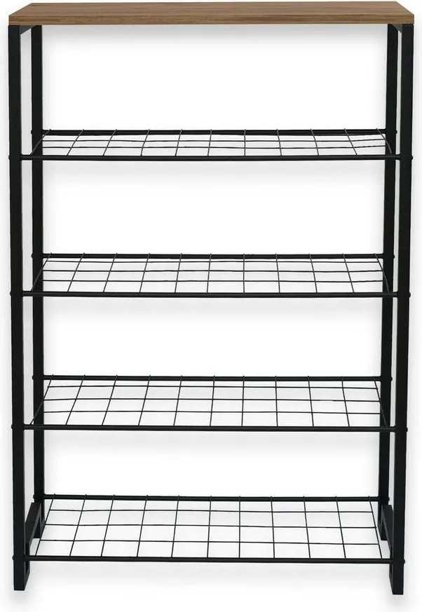 Skrinka na topánky Nancy Atlantic Pine and Black