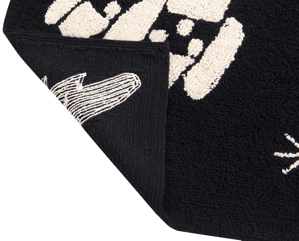 Ručne tkaný kusový koberec Universe, 140x200, čiernobiela, detská izba, Lorena Canals