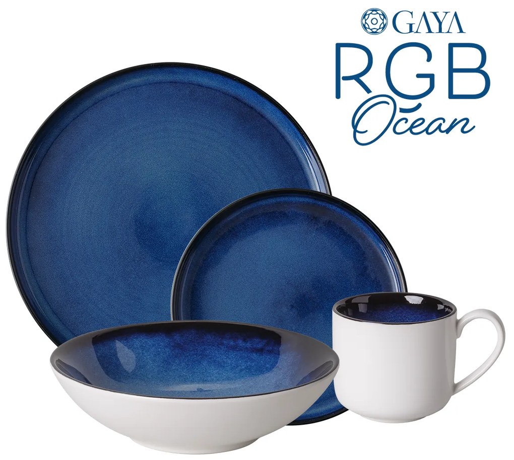 Porcelánový set 16 ks - Gaya RGB Ocean Lunasol - w0029