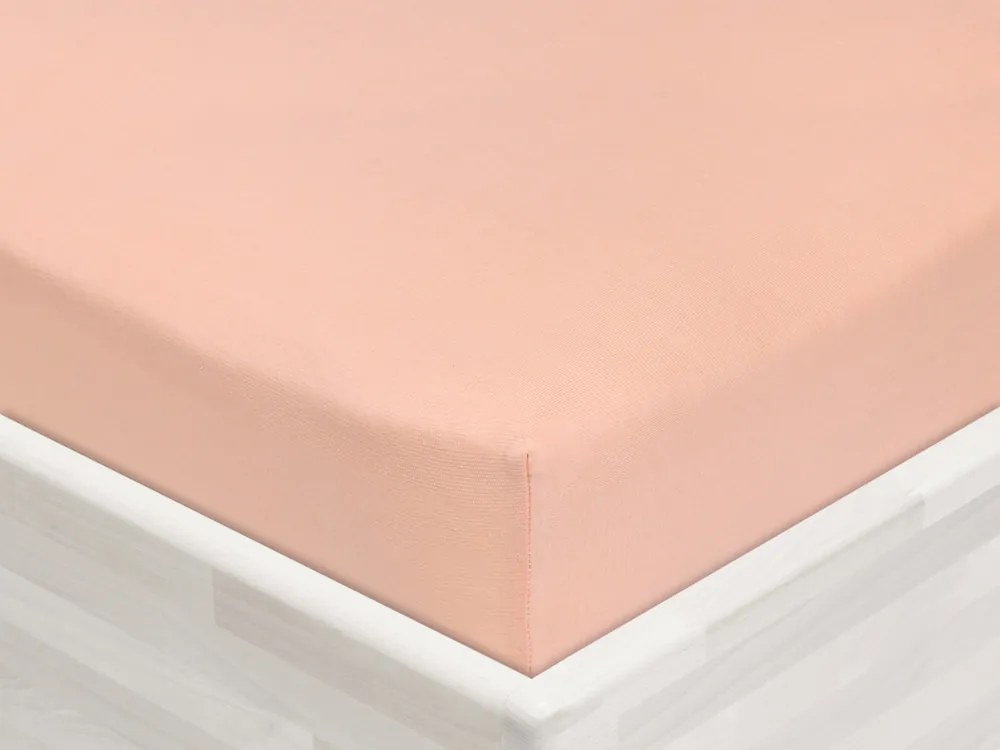 Jersey napínacie prestieradlo JR-005 Svetlo broskyňové 90 x 200 - výška 20 cm